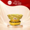 Bát nước tụ thủy men vàng hoàng thổ vẽ nổi Xích Đơn Vinh Hoa NT-BNTT06