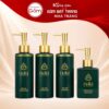Bộ 4 bình gốm sứ in logo đựng dầu gội, dầu xả, sữa tắm, nước rửa tay màu xanh lục NT-PKNT08 - Ảnh đại diện