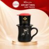 Bộ phin pha cafe quà tặng gốm sứ in logo màu đen nắp nhiều màu NT-BPCF08 - Ảnh đại diện