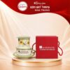 Bộ phin pha cafe quà tặng gốm sứ in logo màu xanh lá hoạ tiết hoa mai NT-BPCF01 - Ảnh đại diện