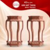 Cặp đôn gỗ mặt lục giác chân cong dạ chạm lóng đáy hoa sen cách điệu NT-ĐG08 - Ảnh đại diện