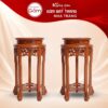 Cặp đôn gỗ mặt tròn dáng cao ngũ túc mâm đáy chạm khắc hoa mai NT-ĐG05 - Ảnh đại diện