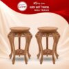 Cặp đôn gỗ mặt tròn ngũ túc dạ chạm lọng mâm đáy hoa mai NT-ĐG04 - Ảnh đại diện