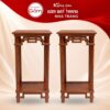 Cặp đôn gỗ mặt vuông dạng trụ thẳng dạ chạm triện tầng đáy đặc NT-ĐG02 - Ảnh đại diện