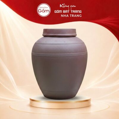 Chum ngâm rượu gốm sành cao cấp trơn Bát Tràng NT-CR02 - Ảnh đại diện