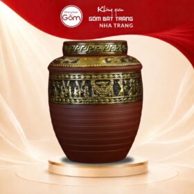 Chum sành ngâm rượu cao cấp hoạ tiết Đông Sơn Âu Lạc dát vàng BT-CR03 - Ảnh đại diện