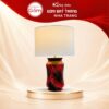 Đèn bàn để ngủ gốm sứ men đỏ loang hỏa biến cao 56cm NT-DN02
