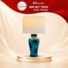 Đèn ngủ để bàn gốm sứ vân ngọc loang hỏa biến cao 61cm NT-DN03