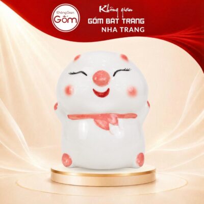 Heo đất Bát Tràng má bánh bao màu trắng NT-HĐ06 - Ảnh đại diện