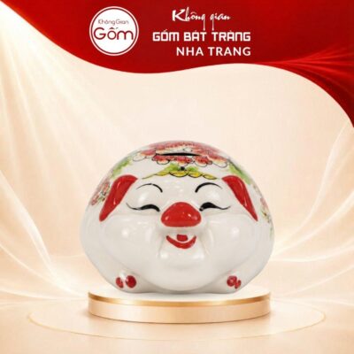 Heo Đất Bát Tràng Mắt Híp Bụng Phệ Dáng Nằm Màu Trắng Hoạ Tiết Vẽ Tay NT-HĐ07 - Ảnh đại diện