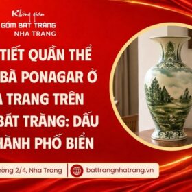 Họa tiết quần thể Tháp Bà Ponagar ở Nha Trang