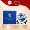 Đĩa sứ biểu trưng quà tặng in logo men lam vẽ sen phi 20 NT-ĐBT06 - Ảnh đại diện