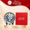 Đĩa sứ biểu trưng quà tặng men rạn bọc đồng hoạ tiết song ngư phi 30 NT-ĐBT02 - Ảnh đại diện