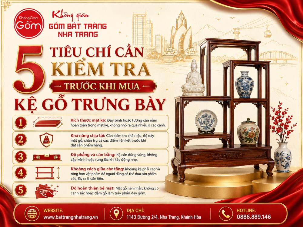 5 tiêu chí cần kiểm tra khi mua kệ gỗ trưng bày