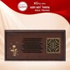 Khay gỗ đựng bộ trà hình chữ nhật khắc hoạ tiết kim ấn mộc liên vàng kim NT-KBT07 - Ảnh đại diện