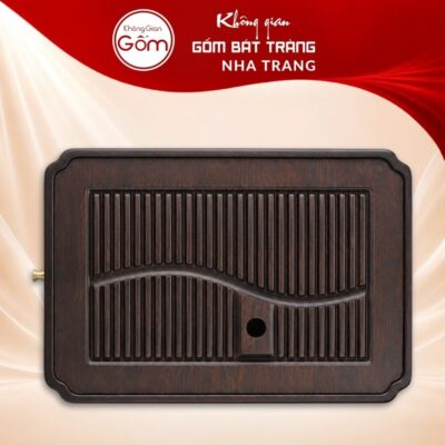 Khay gỗ đựng bộ trà hình chữ nhật kiểu dáng vân nguyệt giao hoà NT-KBT03 - Ảnh đại diện