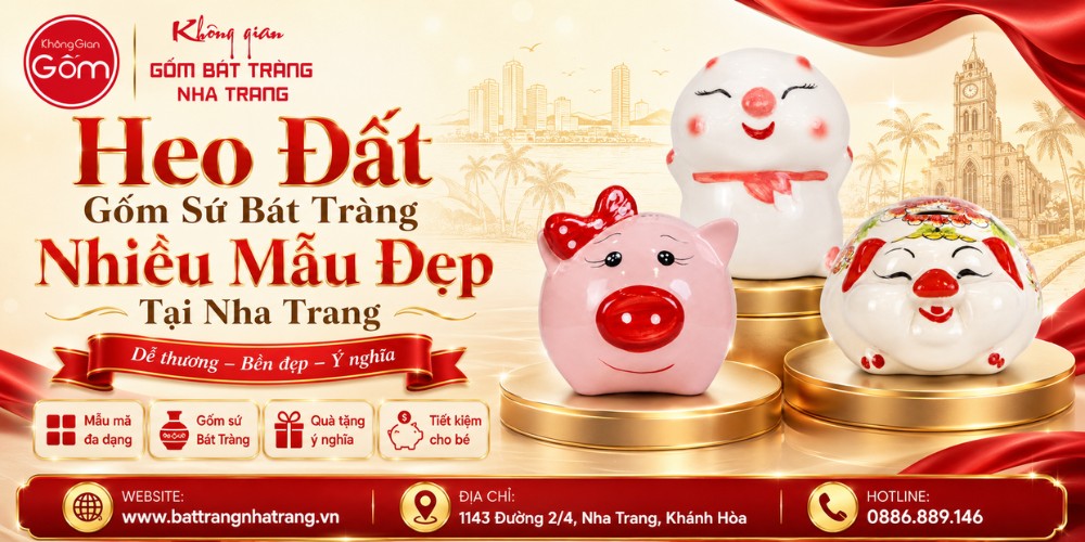 Mua heo đất gốm sứ Bát Tràng tại Nha Trang