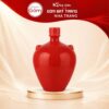 Nậm rượu gốm sứ Bát Tràng dáng bầu tròn nhị núm vai màu đỏ bóng NT-NR05 - Ảnh đại diện