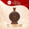Nậm rượu gốm sứ Bát Tràng dáng mặt trống đồng màu đỏ cam khắc chạm hoạ tiết Đông Sơn Âu Lạc dung tích 1 lít NT-NR06 - Ảnh đại diện