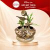 Thác nước tiểu cảnh để bàn Mộc Trầm Liên Đài men nâu trầm hoả biến NT-TN05 - Ảnh đại diện