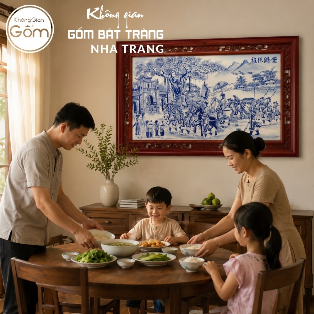 Tranh gốm sứ Bát Tràng