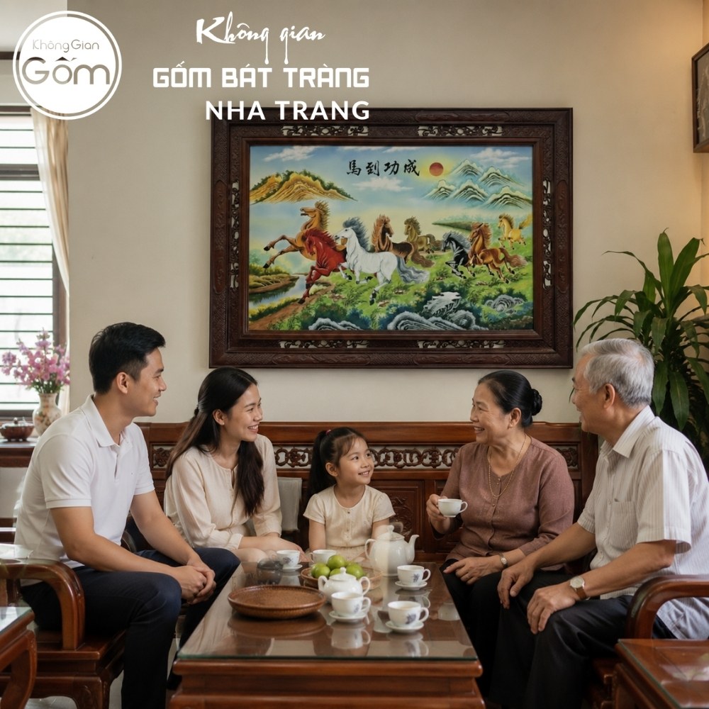 Tranh gốm sứ Bát Tràng