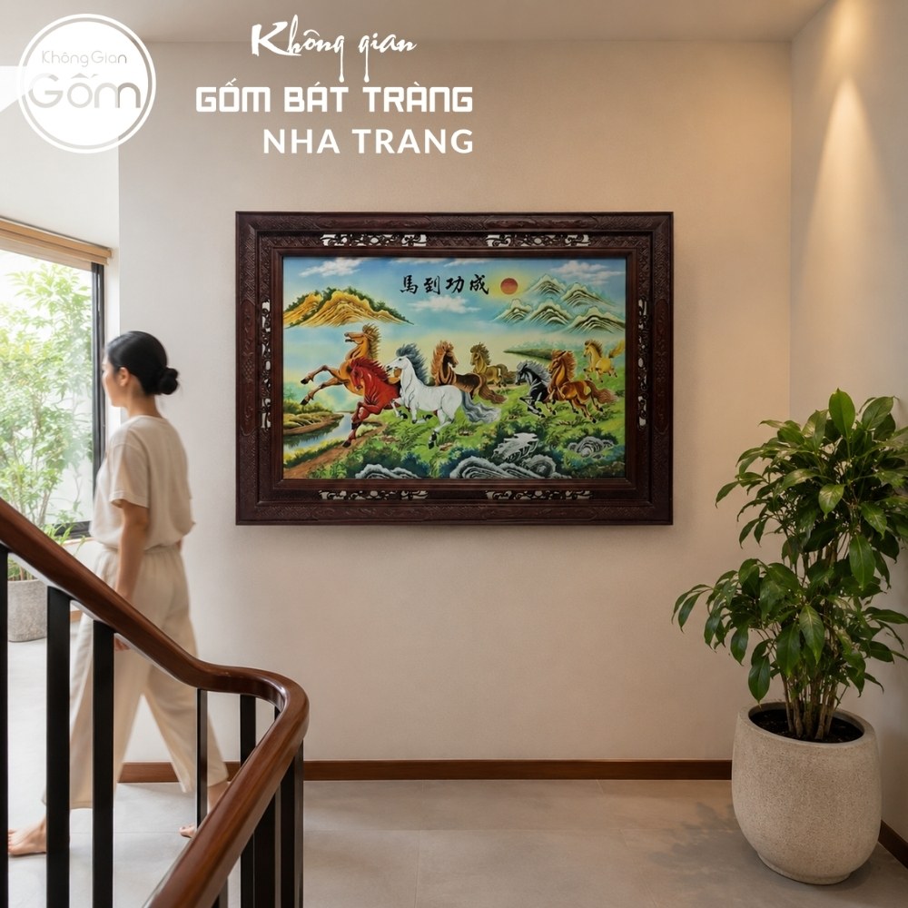 Tranh gốm sứ Bát Tràng