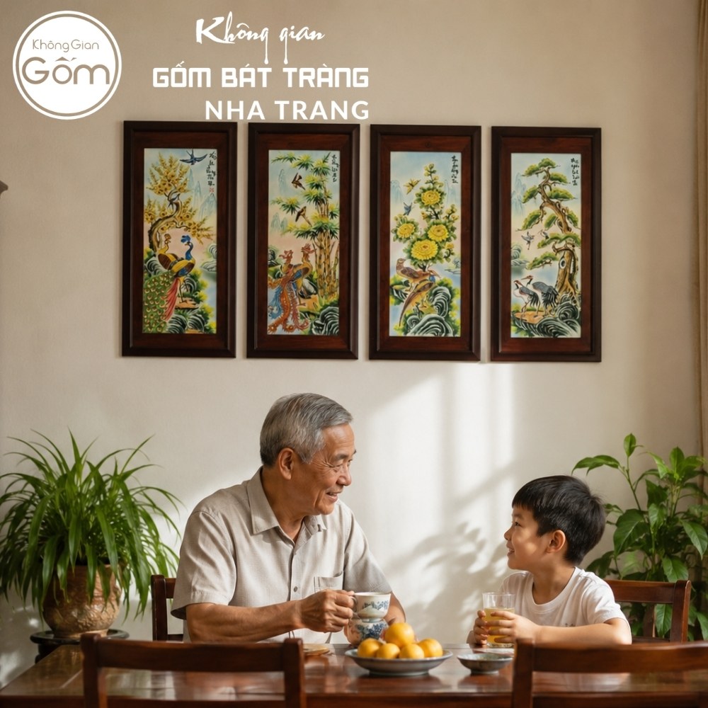 Tranh gốm sứ Bát Tràng