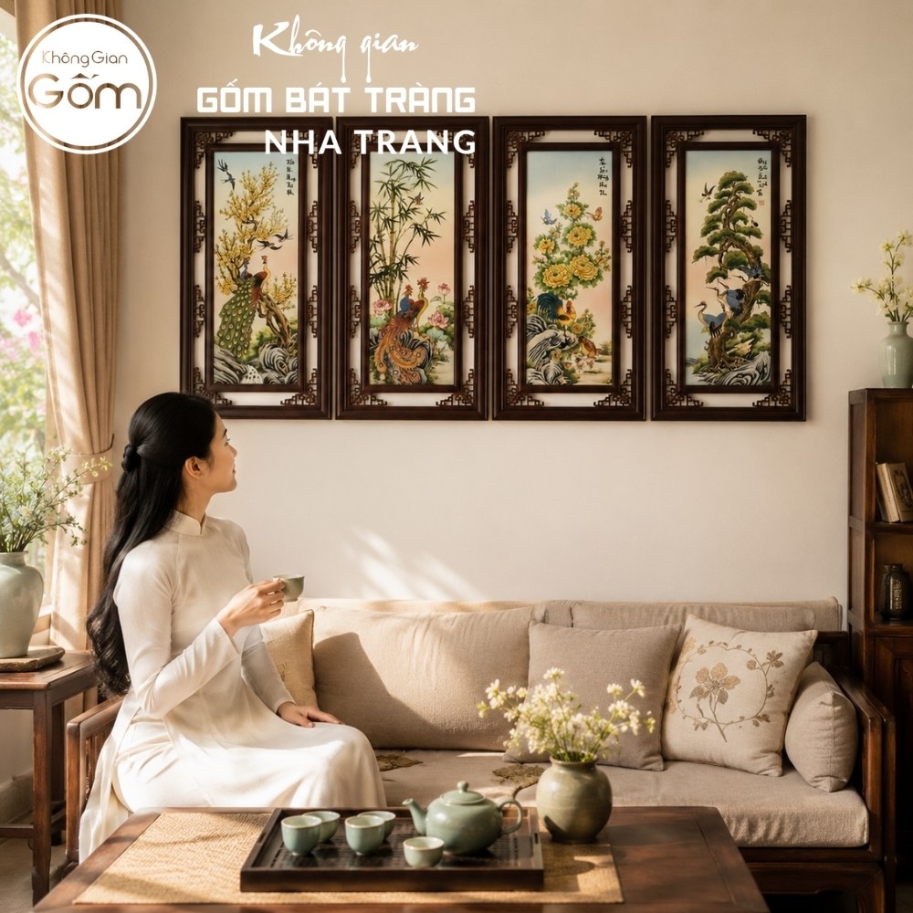 Tranh gốm sứ Bát Tràng