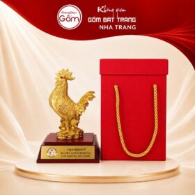Tượng gà chất liệu đồng mạ vàng 24K quà tặng cao cấp NT-TLV02 - Ảnh đại diện