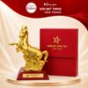 Tượng ngựa gốm sứ Bát Tràng dát vàng 24K cao cấp NT-TLV07 - Ảnh đại diện