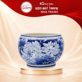 Bình Hoa Bát Tràng Dáng Tròn Vẽ Cúc Đại Hoa Men Lam NT-LH09 - Ảnh đại diện