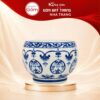 Bình Hoa Dáng Chum Tròn Cắm Hoa Men Lam Hoa Văn Cúc Dây Cổ Điển NT-LH08 - Ảnh đại diện