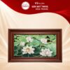 Tranh gốm sứ Bát Tràng họa tiết Bách Liên Hoa NT-TGS01